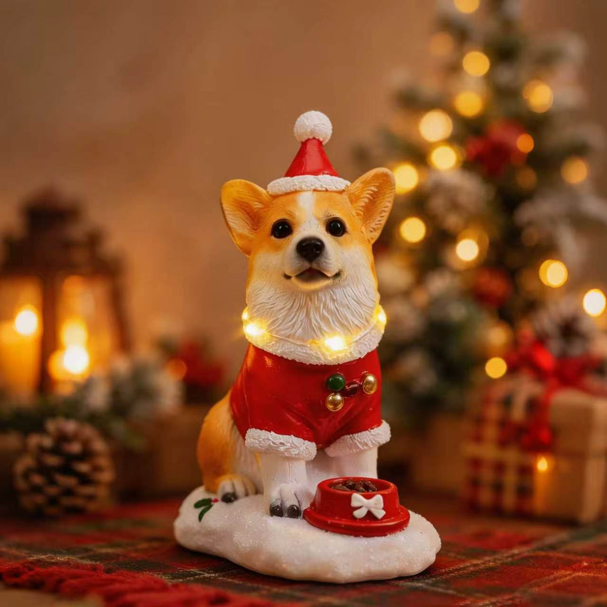Dekorative Weihnachtsfigur im Hundedesign Brehn