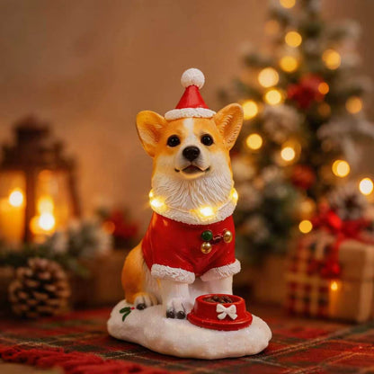 Dekorative Weihnachtsfigur im Hundedesign Brehn