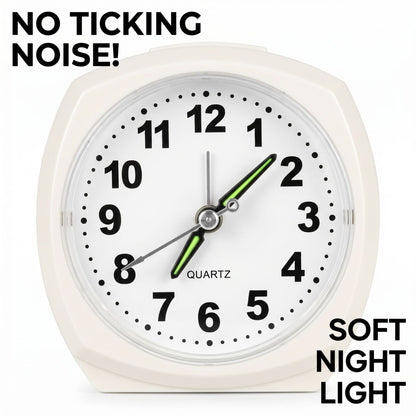 Analoge Alarmuhr mit Nachtlicht und Snooze-Funktion Brehn
