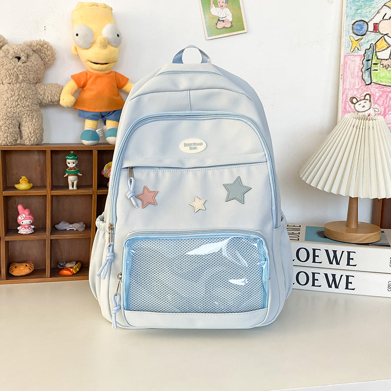 Trendy Stern-Applikation Rucksack