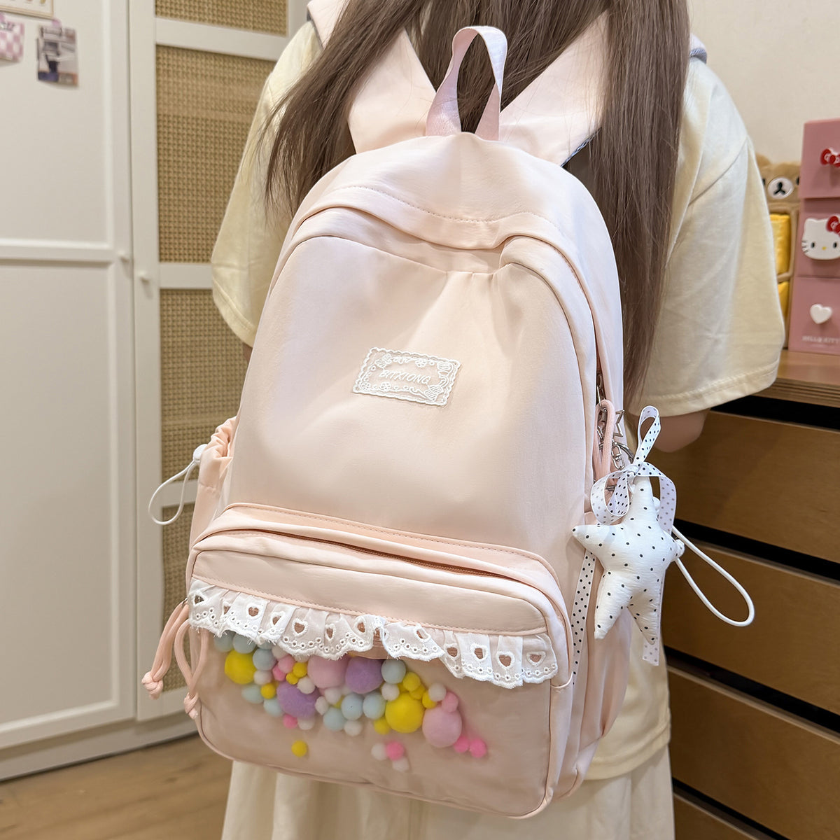 Stylischer Rüsch-Rucksack Brehn