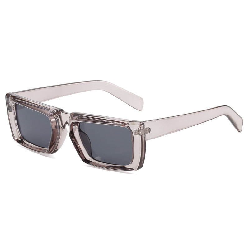 Damen modische Shield-Sonnenbrille mit exzentrischem Design Brehn