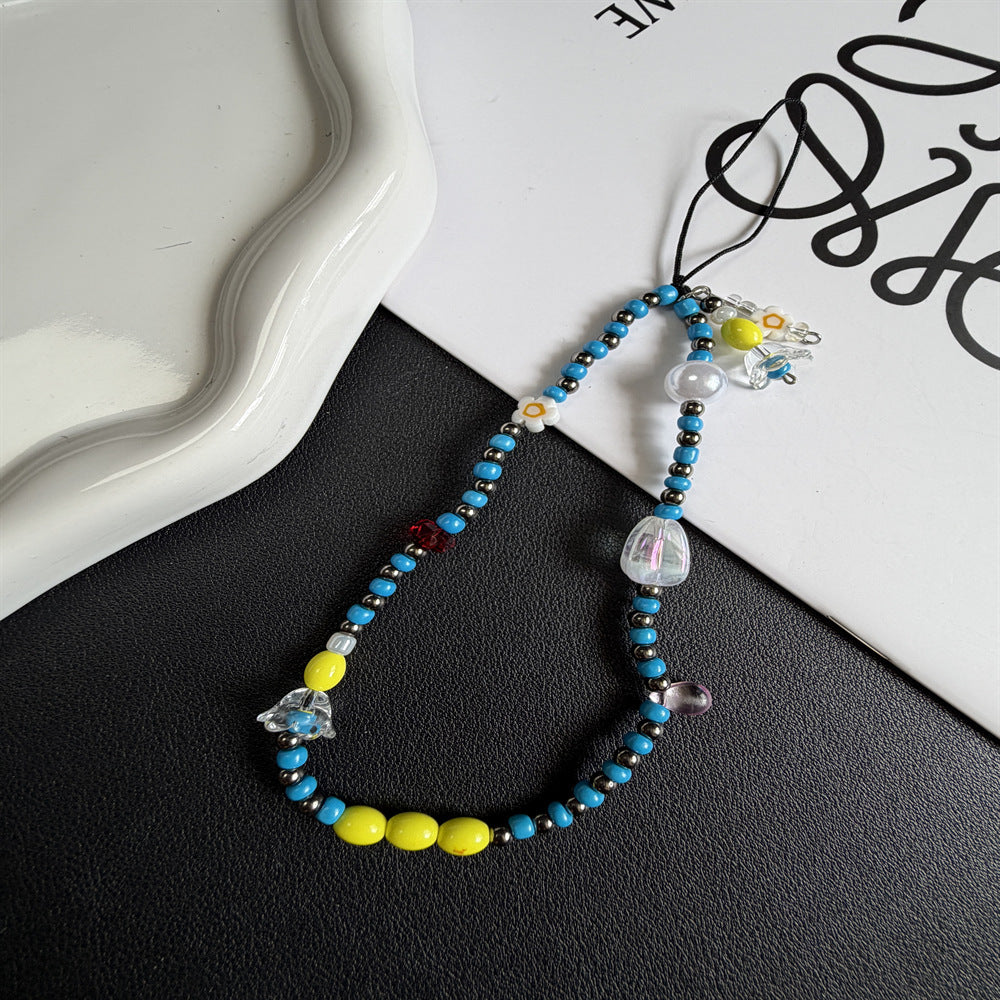 Blumenperlen Charm Halskette Brehn