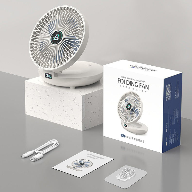 Tragbarer Mini-Desktop-Ventilator, USB-aufladbarer verstellbarer Wandventilator | Brehn