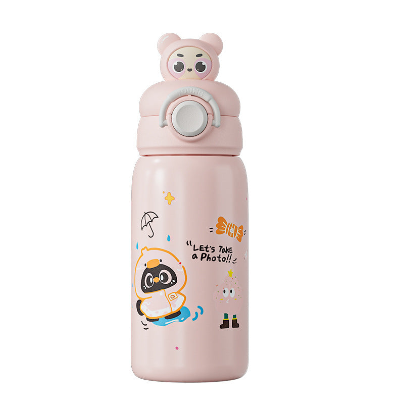 Damen isolierte Kindertrinkflasche mit niedlichem Tierdesign Brehn