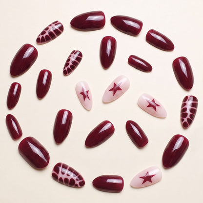 Künstlerisches Stiletto Druck-Ziegel Nageldesign
