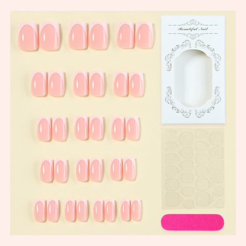 Kunstnagelset mit eleganten French-Tips und pflegenden Zubehörteilen Brehn
