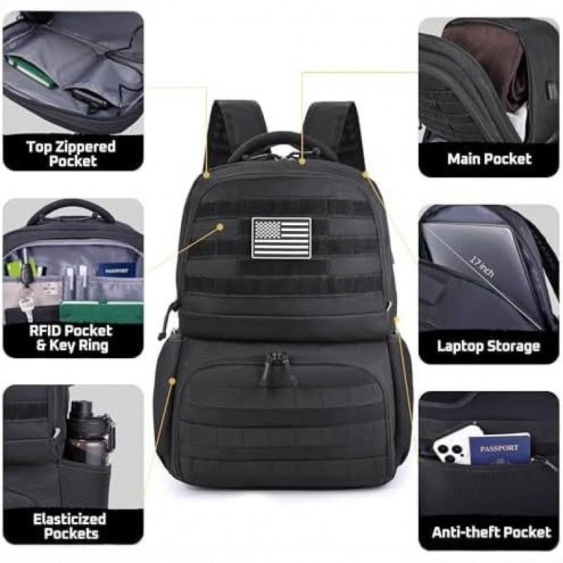 Multifunktionaler Rucksack mit Mehreren Fächern und Befestigungsmöglichkeiten Brehn