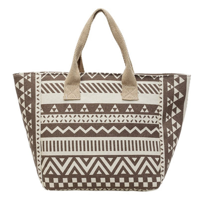Geometrisches Druck-Canvas-Shopper-Bag