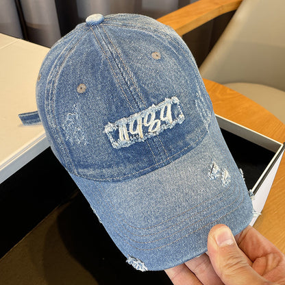 Damen Distressed Denim Baseball Cap Brehn 1784188483