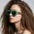 Damen modische Sonnenbrille mit luxuriösem Kettenrahmen Brehn