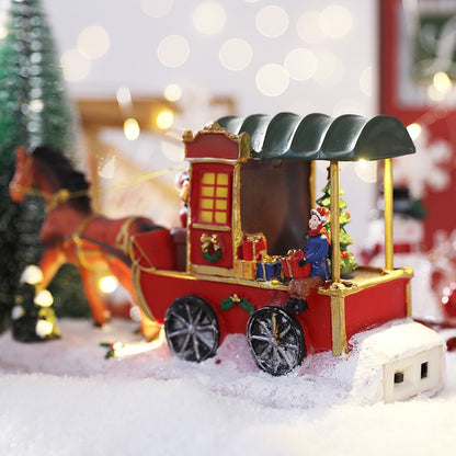 Vintage Weihnachtsmann Schlitten Ornament