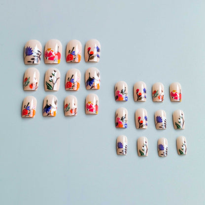 Floral Acryl Nagelkunst Set