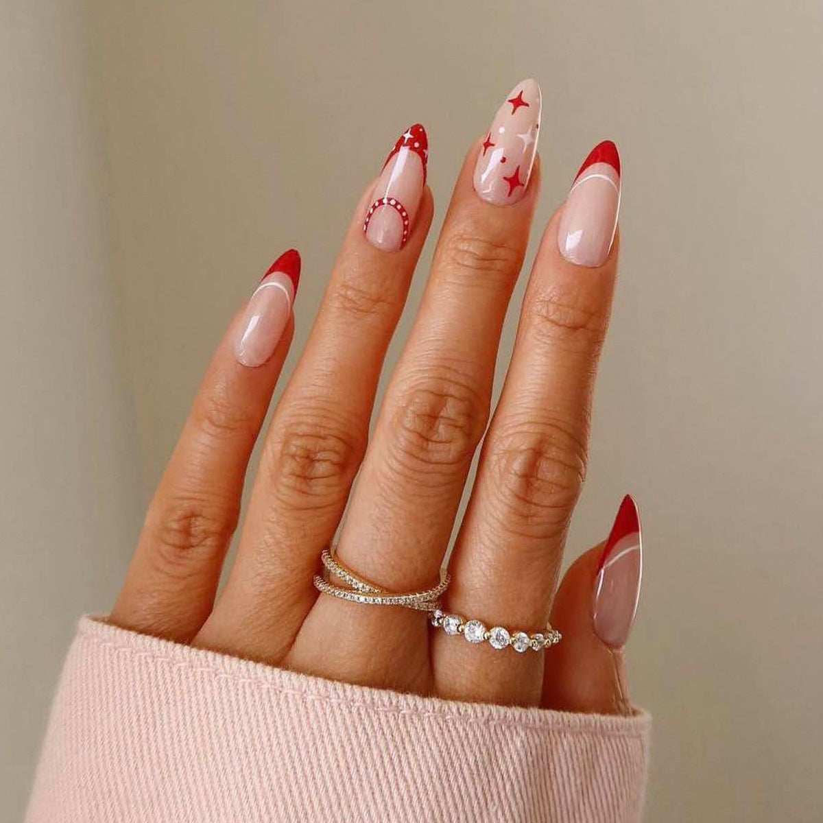 Kunstnagelset mit festlichem Winterthema Brehn