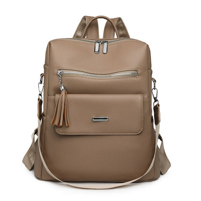 Stylischer Mehrfach-Taschen Leder Rucksack Brehn 1788673935