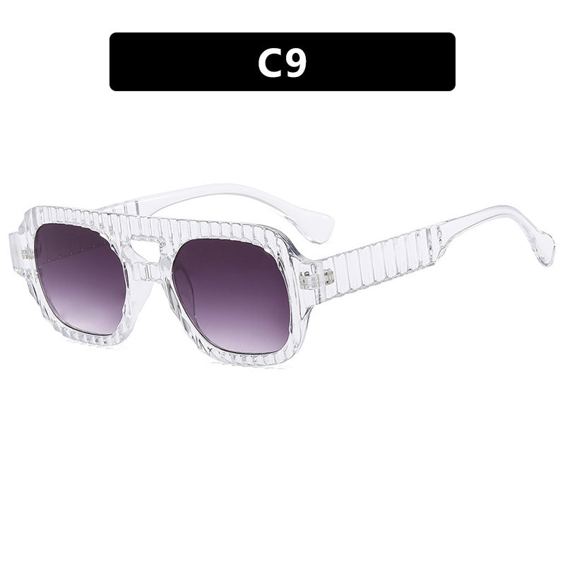 Damen geometrische Sonnenbrille mit raffiniertem Strukturdesign Brehn