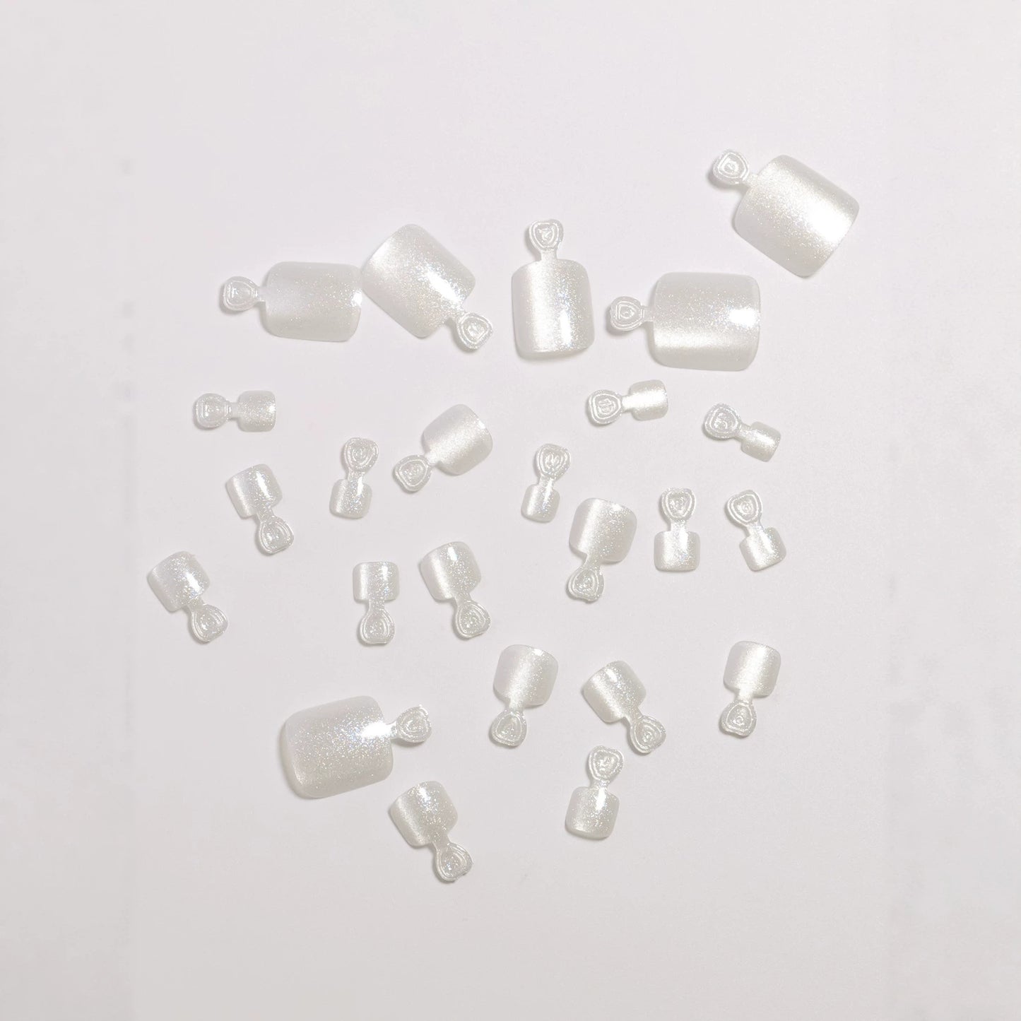 Premium Glitzerndes Pediküre Press-On Nagelset Brehn