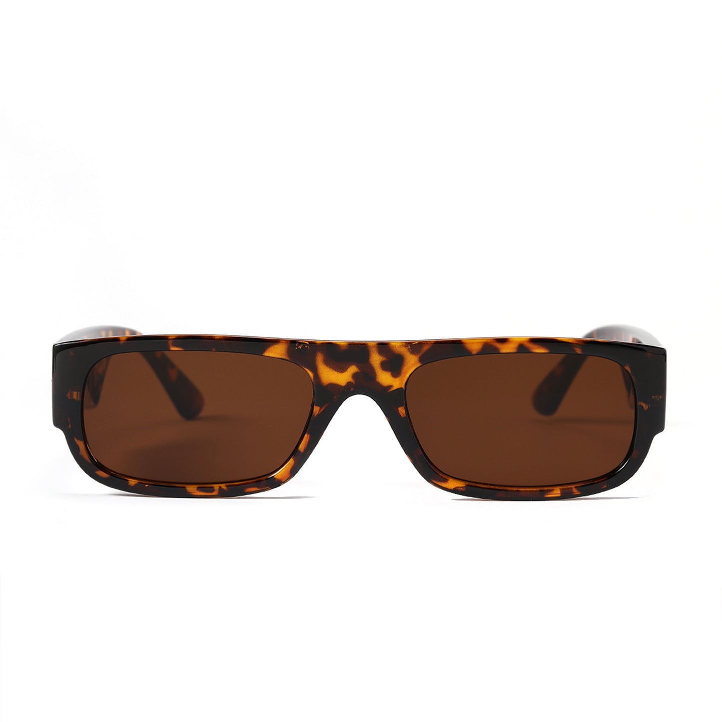 Damen stilvolle Vintage-Sonnenbrille mit transparentem Rahmen und leicht getönten Gläsern Brehn