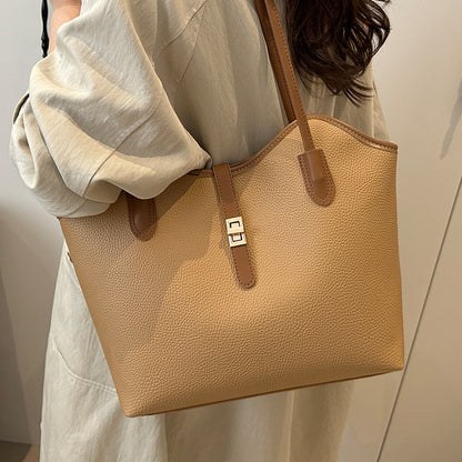 Elegante Strukturierte Leder Tote Bag