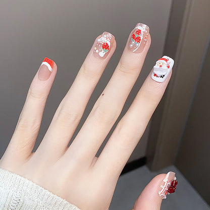Stylische Press-On-Nageltips mit Leopardendesign Brehn
