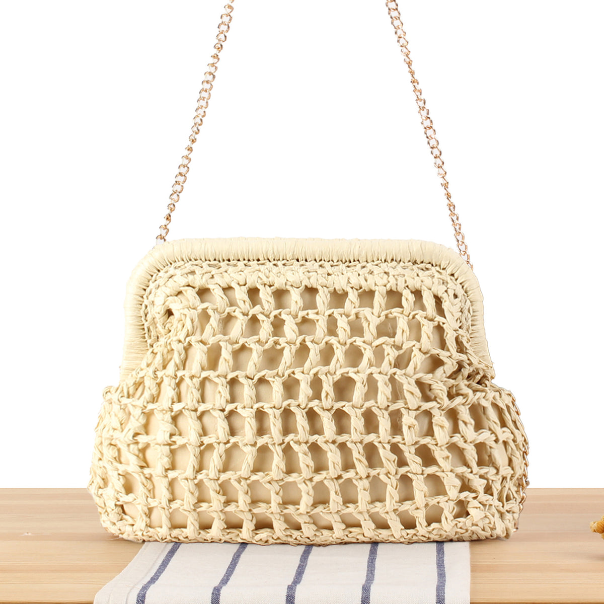Designer Schultertasche mit Elegantem Faltenmuster Brehn