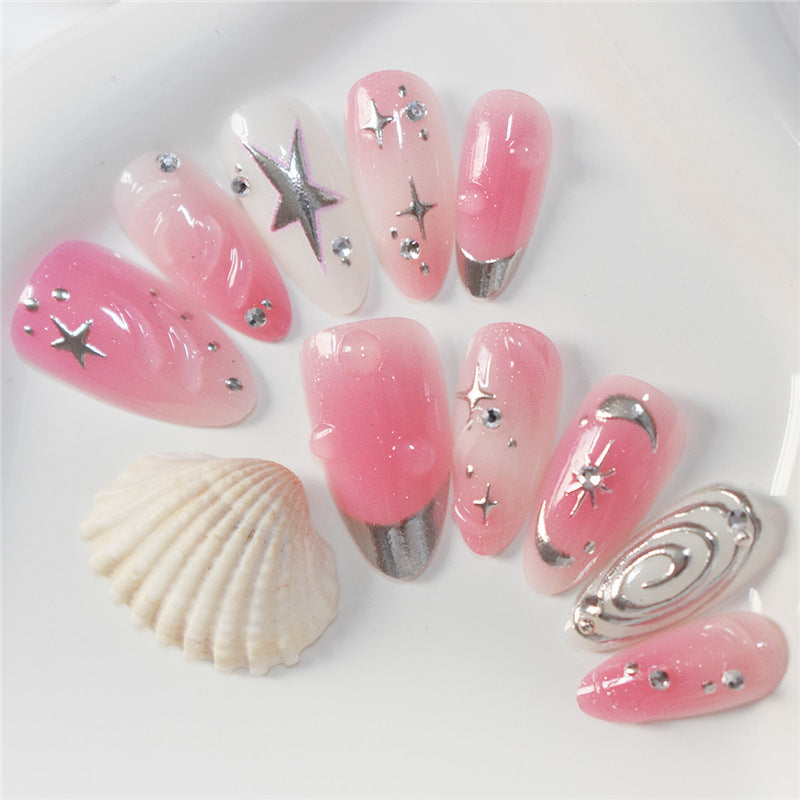 Künstlerische Sternenhimmel Nageldesign Extensions Brehn
