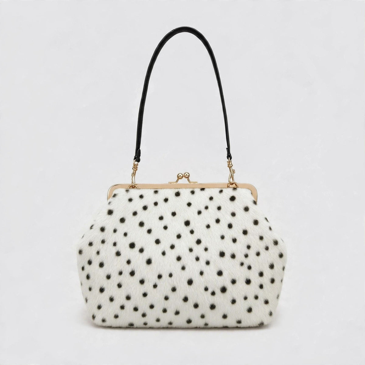 Polka Dot Fell Handtasche