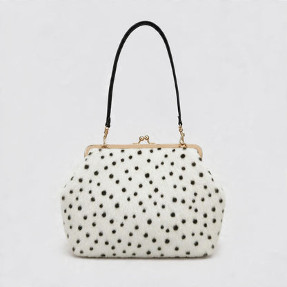 Polka Dot Fell Handtasche