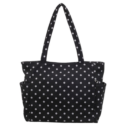 Geräumige Pünktchen-Canvas-Tasche
