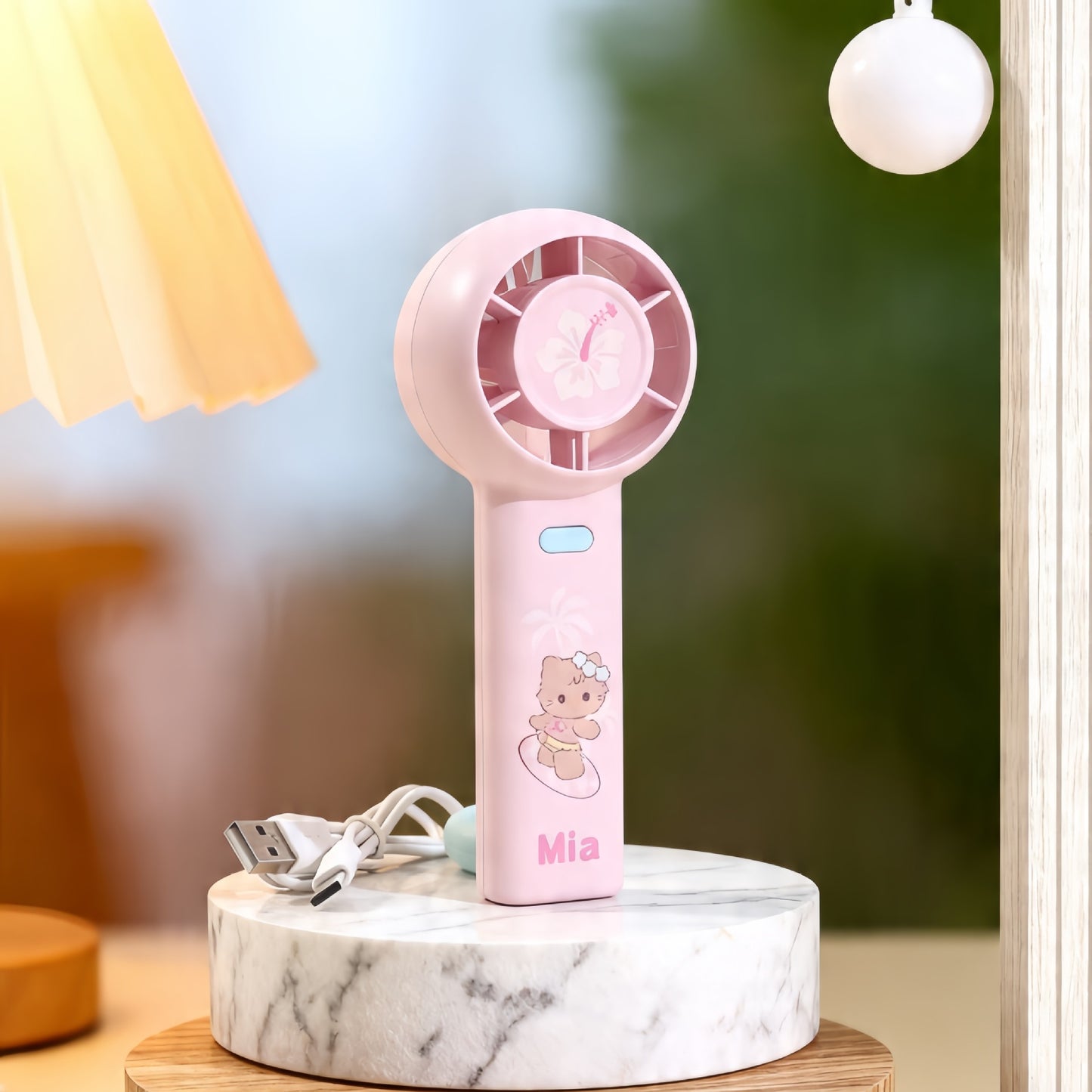 Damen tragbarer Handventilator mit individueller Charaktergestaltung Brehn