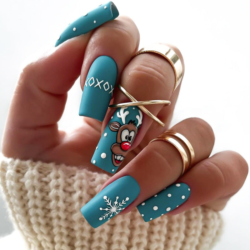 Verspielt dekoriertes Press-On Nail Art Set Brehn