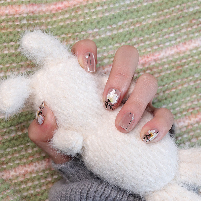 Florale Kunst Press-On Nagelspitzen Brehn