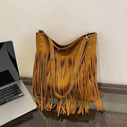 Lederfransen Schultertasche
