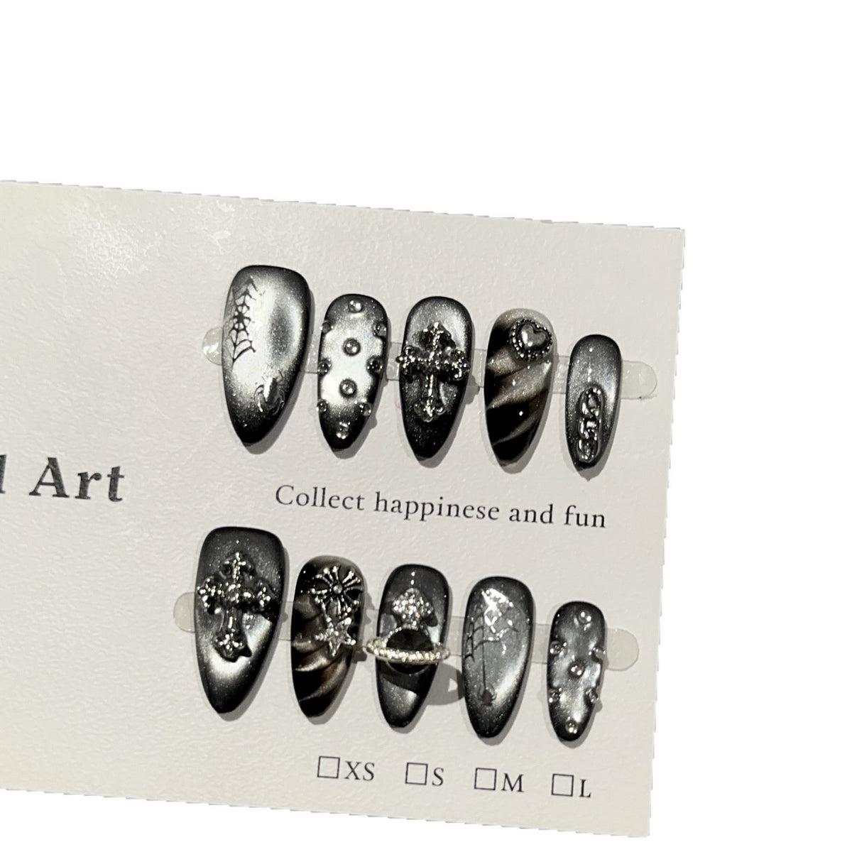 Gothic-Themen Press-On Nagelkunst Set