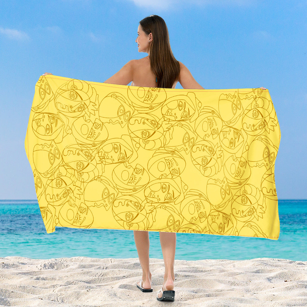 Strandtuch mit fröhlichem Salamander- und Eiscreme-Design Brehn