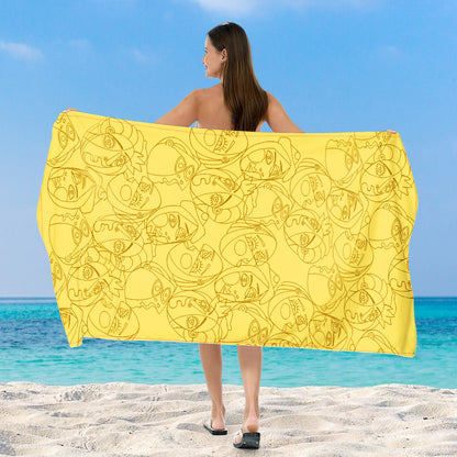 Strandtuch mit fröhlichem Salamander- und Eiscreme-Design Brehn