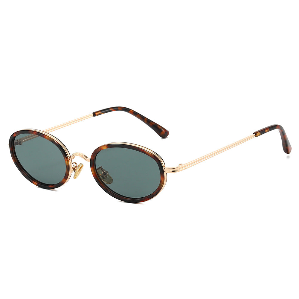 Damen modische Sonnenbrille mit hochwertigem Rahmen und runden Gläsern Brehn