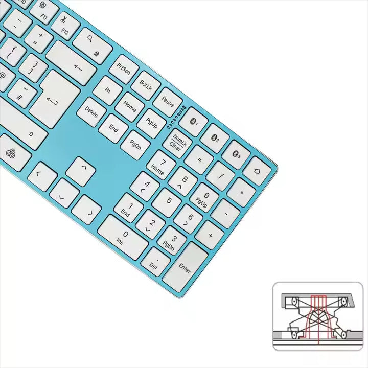 Kabellose Bluetooth Tastatur mit Ergonomischem Design Brehn