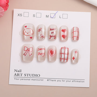 Trendige Press-On Nagelset Brehn