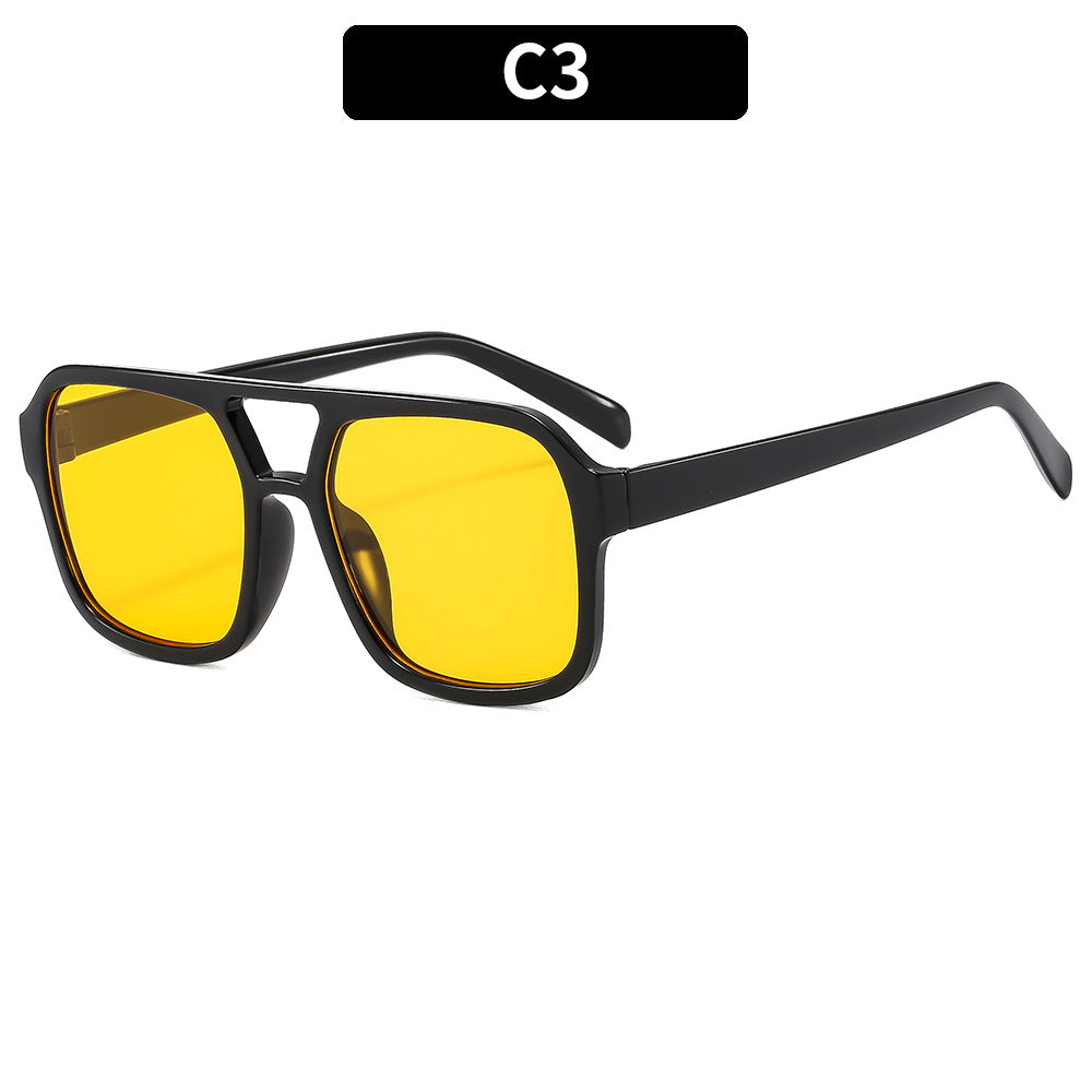Oversized Winkelrahmen Sonnenbrille