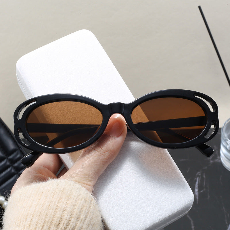 Damen modische Sonnenbrille mit ovalem Rahmen und einzigartigem Design Brehn