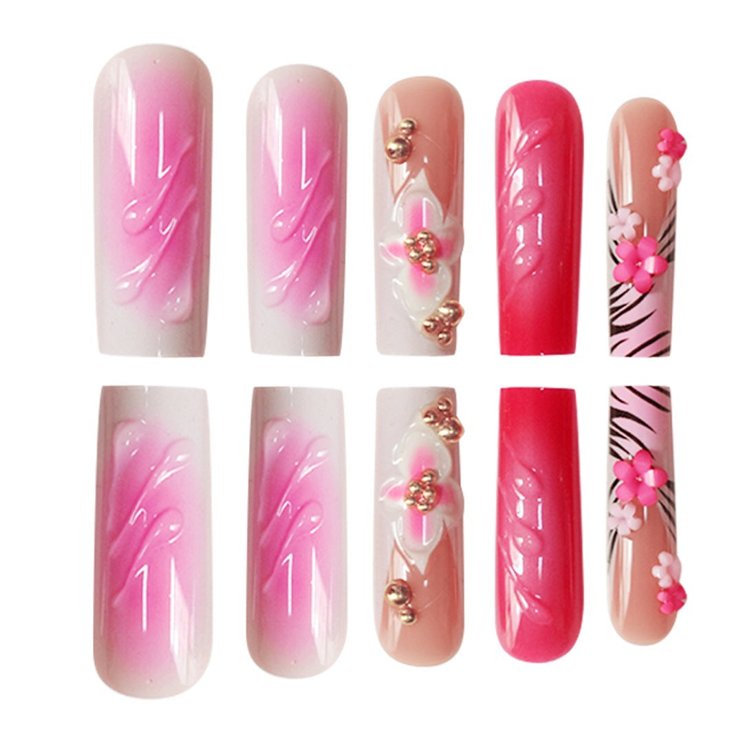 Floral 3D Nagelkunst Erweiterungen Brehn