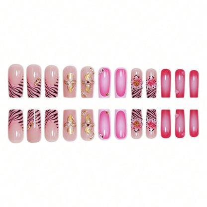 Künstlerische Blumen Acryl Nail Art Brehn