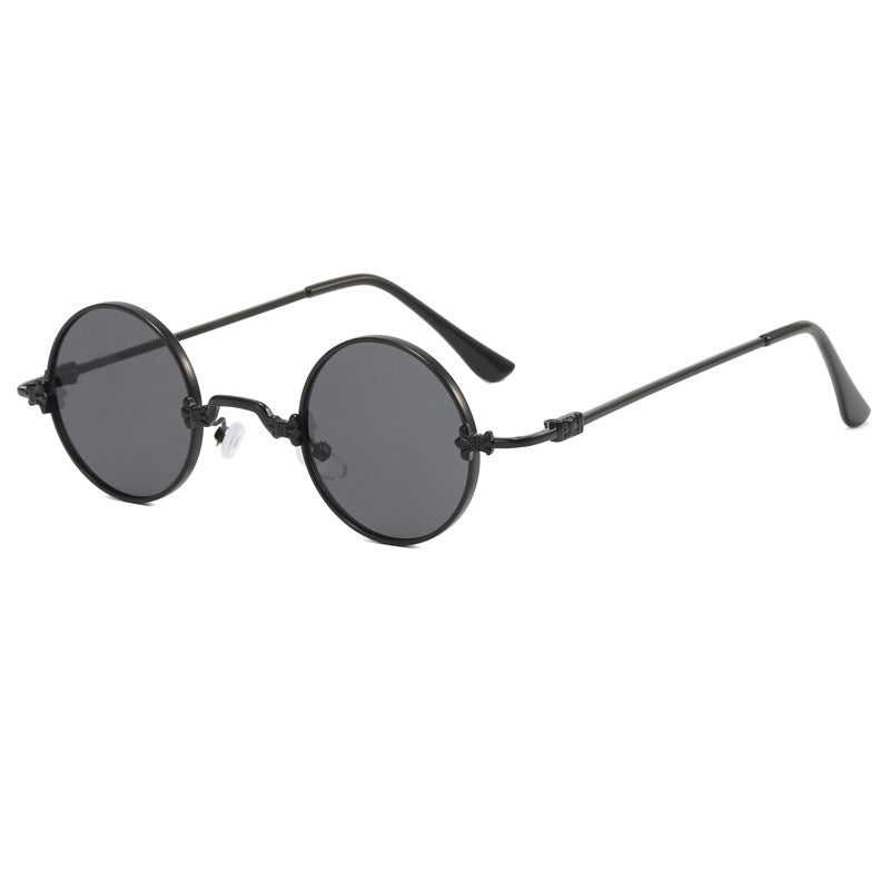 Damen modische runde Brille mit hochwertigem Metallrahmen und flexiblen Bügeln Brehn