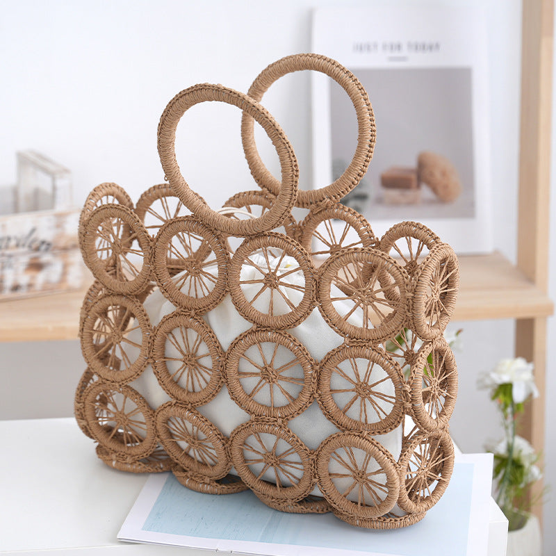 Handtasche mit Kunstvollen Kreisdetails Brehn