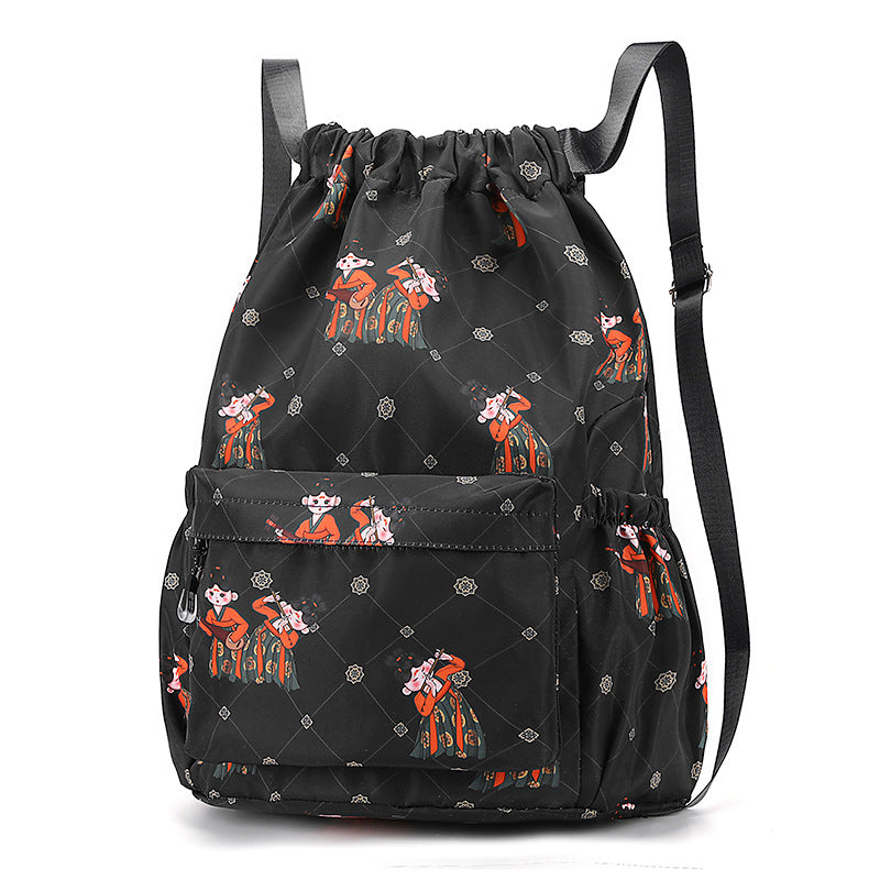 Fun Cartoon Print Drawstring Rucksack Brehn