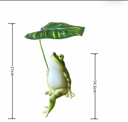 Lustige Froschfigur mit Schirm Brehn
