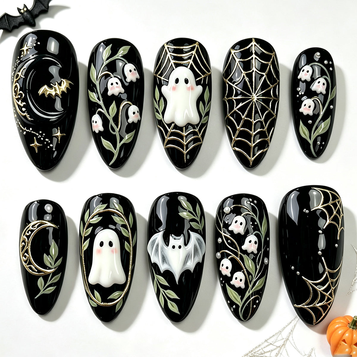 Gothic-Themen Press-On Nagelkunst