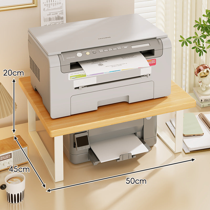 Kompakter Zwei-Ebenen Holz Schreibtisch Drucker und Monitor Ständer