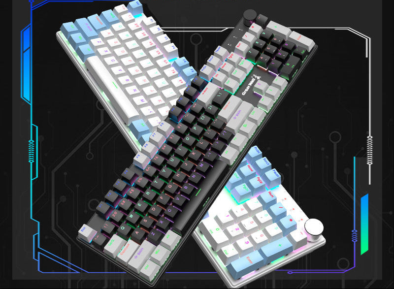 Zweifarbige RGB Mechanische Gaming-Tastatur Brehn